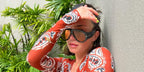TikToker Victoria Paris was seen wearing black Tom Ford Bronson TF1044 01E sunglasses with yellow brown lenses in her Instagram post, July 2024.