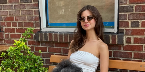 Ballet dancer Violetta Komyshan was seen wearing gold Ray-Ban RB 3734 001/M2 Polarised sunglasses in her Instagram post, August 2024. Shop online now on Pretavoir