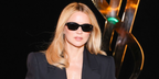 French actress Virginie Efira wore black Saint Laurent Sun SL M172 001 sunglasses at the Saint Laurent Spring Summer 2027 show during Paris Fashion Week.