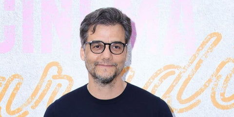 Brazilian actor Wagner Moura was seen wearing black Tom Ford TF5832-B 001 Blue Control optical glasses at the 5th Cinéma Paradiso Louvre Festival in Paris, France, July 2025.