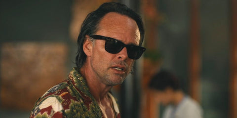 Walton Goggins was seen wearing the iconic Ray-Ban Wayfarer 2140 901 Black sunglasses in the White Lotus season 3 episode 3 as Rick Hatchett