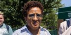 Comedian and actress Wanda Sykes was seen wearing silver Ray-Ban Jack RB 3565 003/3F sunglasses with blue gradient lenses at the Wimbledon Tennis Championships 2026.