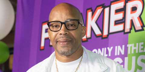 Rapper and record prducer Warren G was seen wearing Dolce&Gabbana DG3380 3160 optical glasses at the Disney's Freakier Friday event in Sandy Springs, Georgia, August 2025.