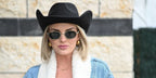 Television personality Whitney Rose of The Real Housewives of Salt Lake City was seen wearing Gucci GG1593S 001 hexagonal sunglasses in her Instagram post, February 2024.