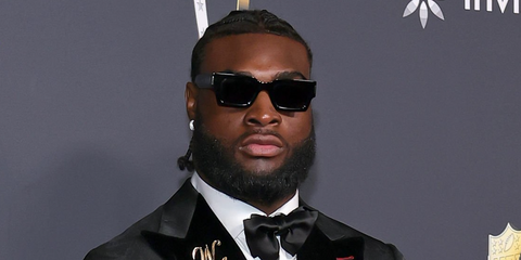 American football player Will Anderson Jr. of Houston Texans was seen wearing black Saint Laurent SL 572 001 sunglasses at the Annual NFL Honors 2026 in San Francisco.