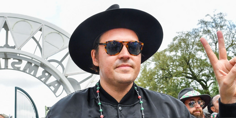 Win Butler of Arcade Fire was seen wearing havana Persol 0714 24/S3 Folding Polarised sunglasses at the Mardi Gras Festival 2019. Shop online now on Pretavoir