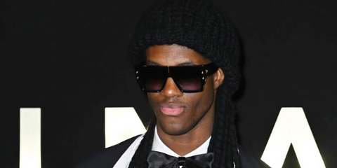 Model, stylist, and content creator Wisdom Kaye was seen wearing black Balmain B Grand BPS-144A sunglasses at the Balmain Menswear Fall/Winter 2024 fashion show during Paris Men's Fashion Week. Shop online now on Pretavoir