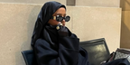 Wolfie Aziza was seen wearing black Versace 4466U GB1/87 sunglasses to attend the Copenhagen Fashion Week Spring/Summer 2025