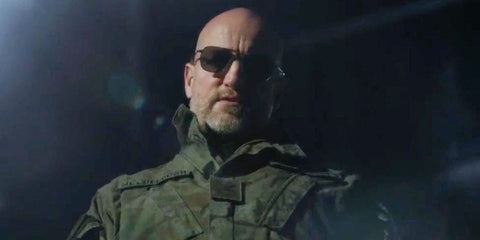 Woody Harrelson was seen wearing Randolph Aviator Matte Black AF115 sunglasses in 58mm in 2017 movie War of The Planet of the Apes