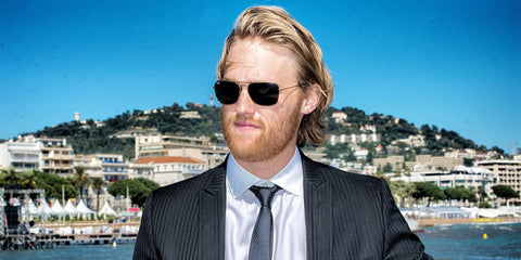 Actor and former professional ice hockey player Wyatt Russell was seen wearing Ray-Ban Caravan RB 3136 181 sunglasses. Shop online now on Pretavoir