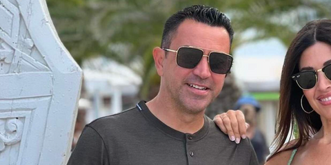 Spanish football manager and former professional player Xavi Hernandez was seen wearing black and gold Dolce&Gabbana DG2220 02/81 Polarised sunglasses. Shop online now on Pretavoir