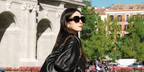 Chinese actress Yang Mi was seen wearing black Loewe Anagram LW40129U 01A sunglasses in Madrid. September 2024. Shop online now on Pretavoir