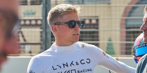 French racing driver Yann Ehrlacher was seen wearing black Prada PR A16S 16K731 sunglasses in his Instagram post, September 2024. Shop online now on Pretavoir