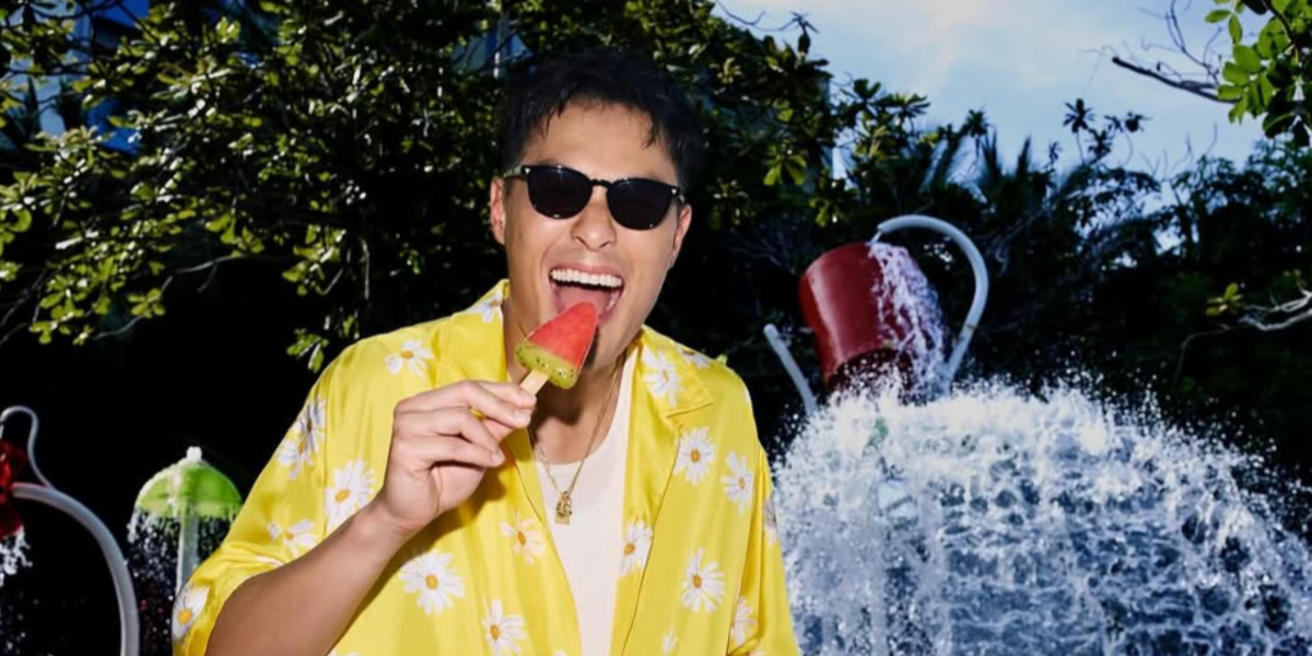 Taiwanese actor Yo Yang was seen wearing black Bottega Veneta BV1253S 001 sunglasses in a Vogue Vacation feature, shared through his Instagram post in June 2025. Shop online now on Pretavoir