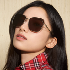 Chinese actress Zhang JIngyi was seen wearing gold Burberry BE3158 1109/73 sunglasses with brown lenses.