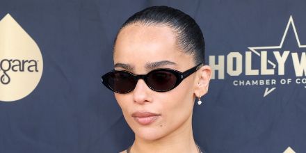 Zoe Kravitz sunglasses at Lenny Kravitz walk of fame ceremony 2024