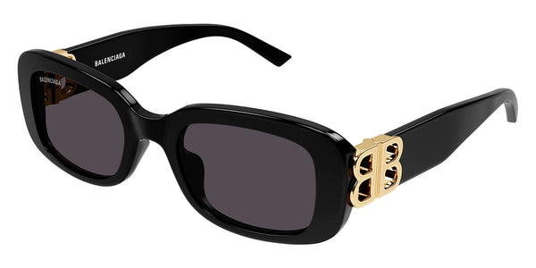 小物 BALENCIAGA SUNGLASSES / BLACK/GOLD BALENCIAGA | BB0310SK 001 | BLACK | RECTANGLE SUNGLASSES – Hall of