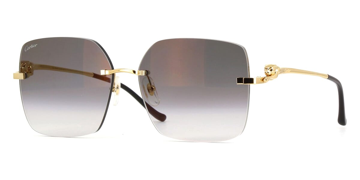 Aviator sunglasses Cartier Black in Metal - 40411186