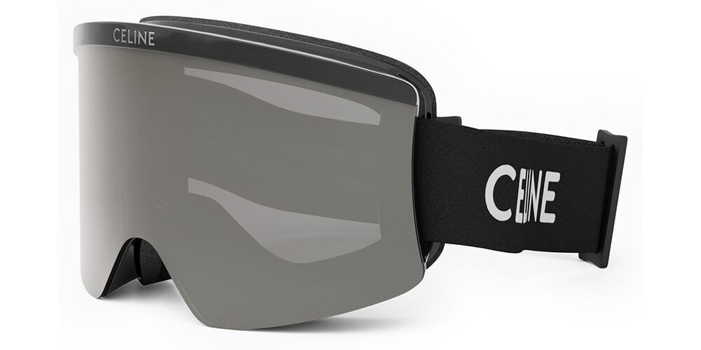 ski mask goggles Ski MASK CL40302U Celine Sunglasses Shiny Black Smoke Mirror