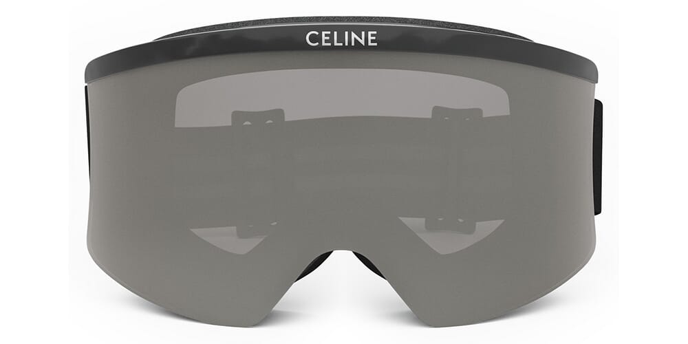 ski goggles celine Ski MASK CL40302U Celine Sunglasses Shiny Black Smoke Mirror