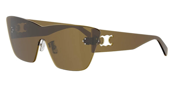 CELINE クリアオーバーサイズサングラス 40051I ラウンド型　ブラウン CELINE Sundown Shade CL40351U 57E Sunglasses - US