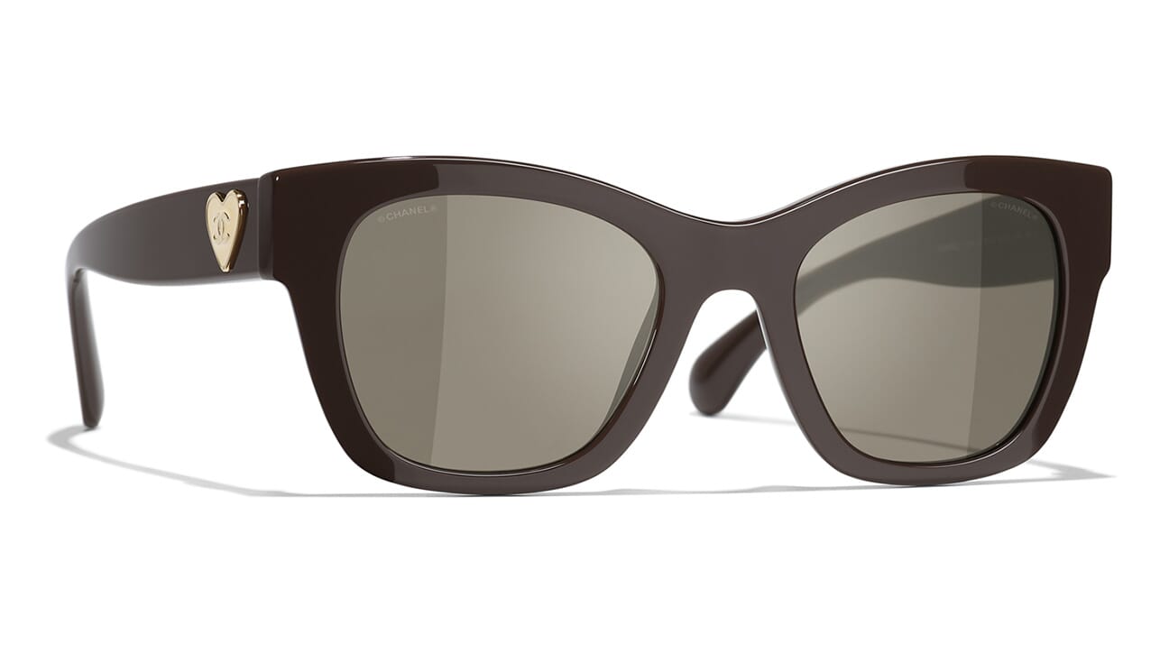 CHANEL Acetate Calfskin Polarized Square Sunglasses 5473-Q-A