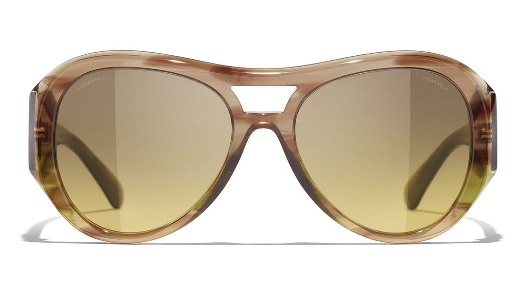 Chanel 5508 Sunglasses (Black/Grey - Aviator - Women)
