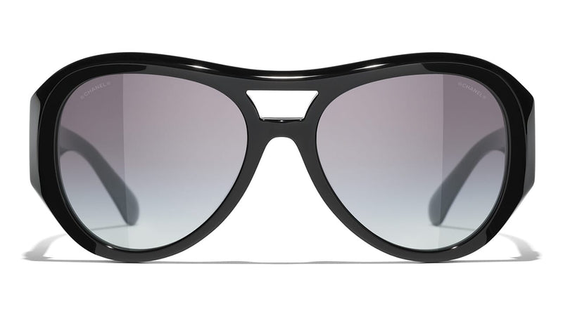 black chanel aviator sunglasses