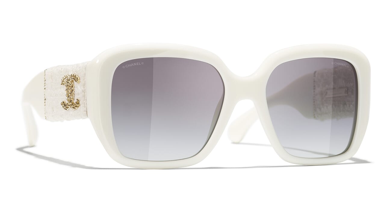 Chanel glasses white on sale