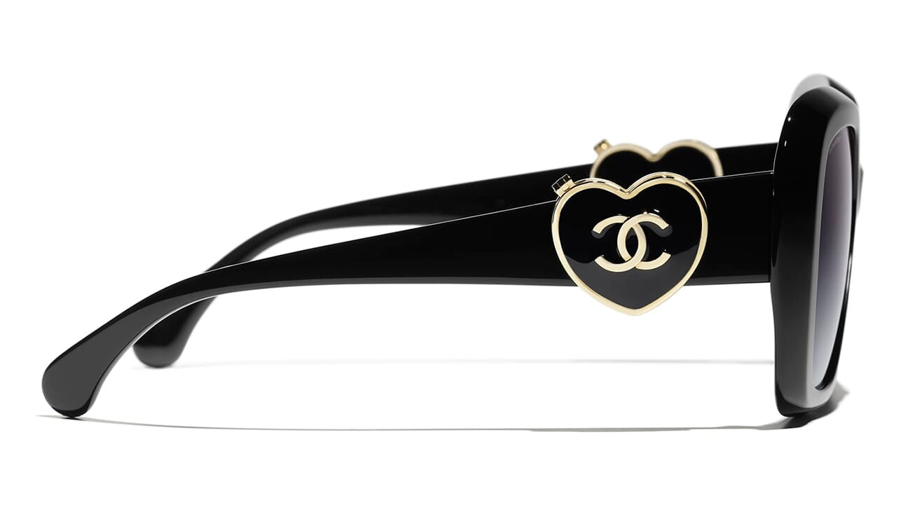 Chanel Square Sunglasses in Black | Lyst