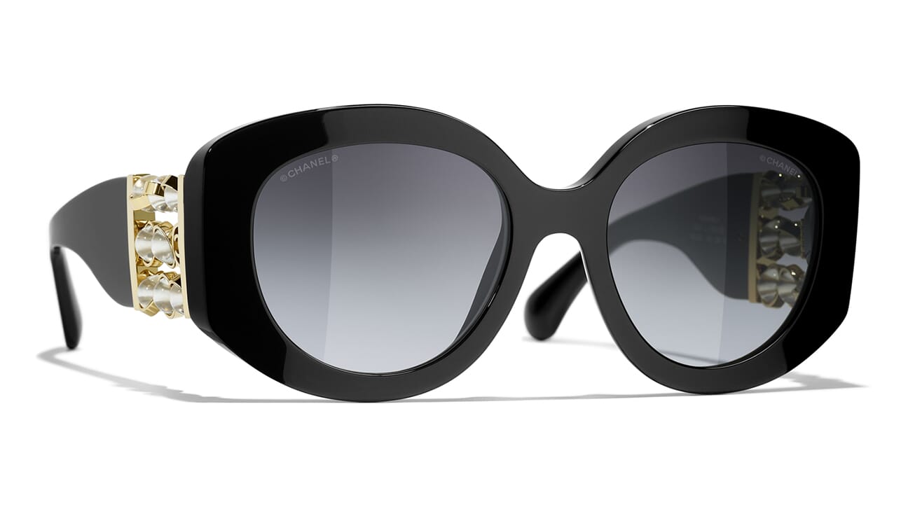 CHANEL シャネル サングラス CH5481HA C622/S6 Black Sunglasses Chanel CH5481H C622/S6 56-16 Black in stock