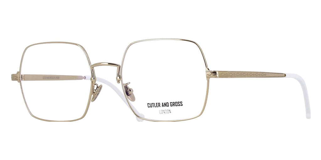 Cutler and Gross 1300 08 Milky White Gold Glasses