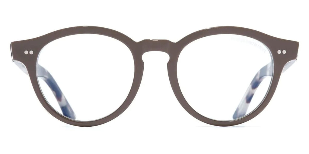 Cutler and Gross 1378 11 Shiny Mud Brown with Blue Control Glasses