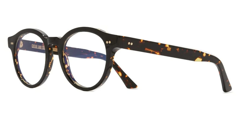 Cutler and Gross 1378 16 Black on Havana with Blue Control Glasses