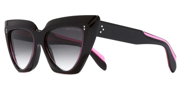 Cutler and Gross 1407 01 Black on Pink Crystal Core Sunglasses - US