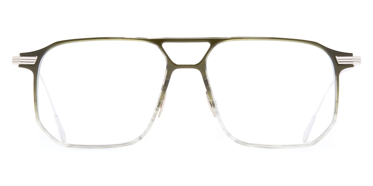Cutler and Gross Aurum 0006 03 Green to Rhodium Grey Gradient Glasses