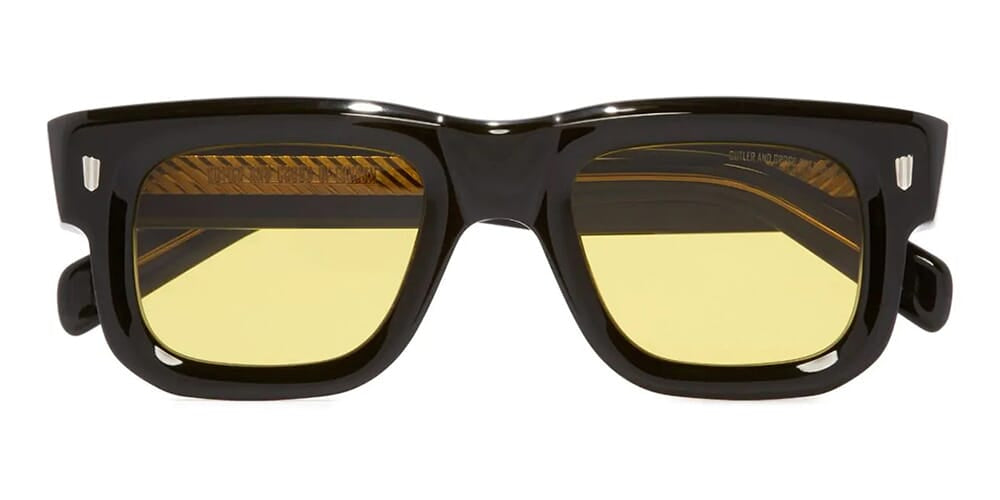 Cutler and Gross Sun 1402 01 Yellow on Black Sunglasses - US