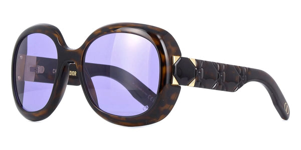 Dior Lady 9522 R2I 20G0 Sunglasses | Havana Round Sunglasses 