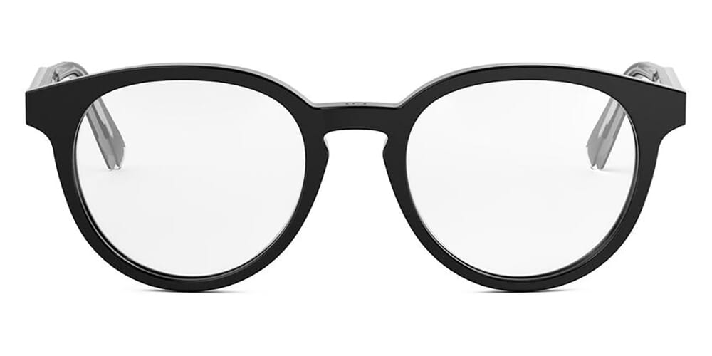 Dior Black Round Glasses Dior Women Eyeglasses Black Demo Round DIORBLACKSUITO RI  main image 4