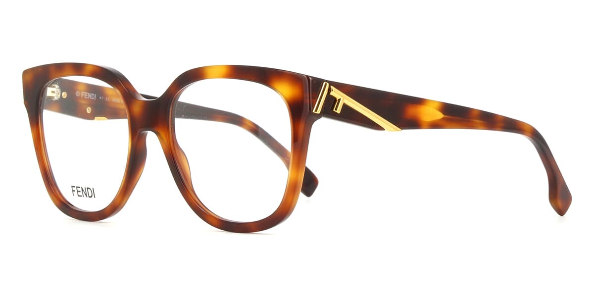 FENDI FE50064I 053 Havana Square Glasses - US