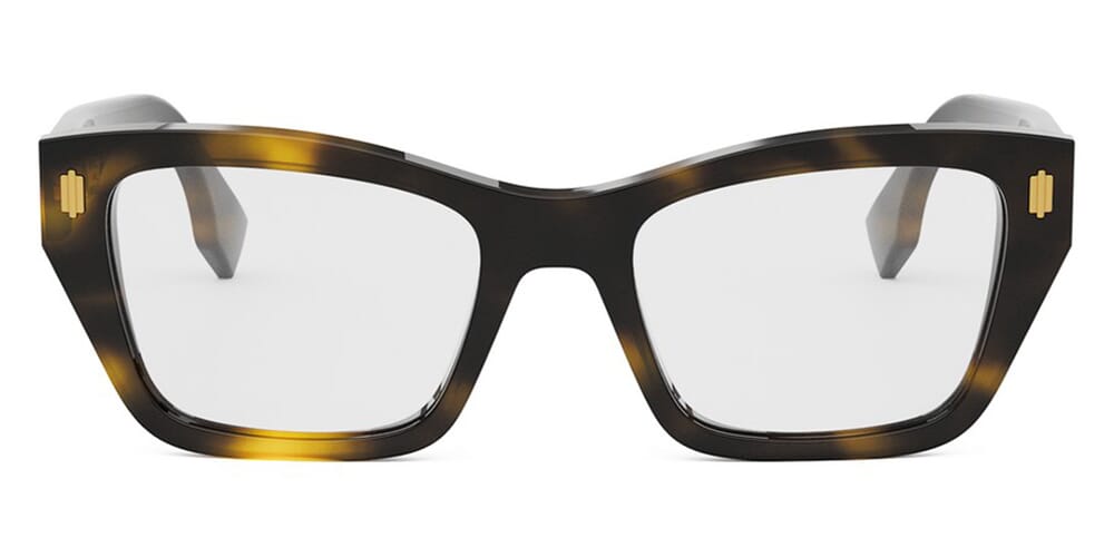 FENDI ハーフリムメガネ ケース付き Fendi Roma FE50118I 052 Glasses - US