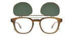 Garrett Leight Langley Clip 5156 G/EM Flip-Up Clip On Clip-On