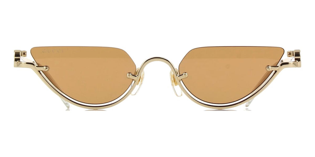New Gucci Yellow Gold Cat Eye Women Sunglasses GG1603S 004 Gucci GG1603S 004 - Sunglasses for Woman - LookerOnline main image 4