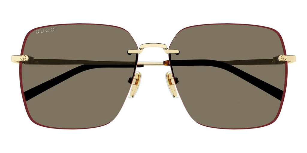 Gucci GG1955SA 002 Sunglasses Gold/Brown Square Frame, Brown Lenses Gucci GG1955SA Gold Brown Square Sunglasses – Designer Daydream main image 3