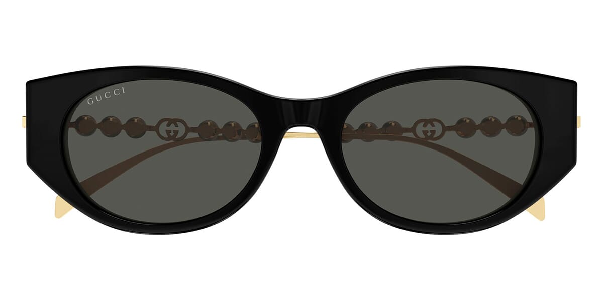 GUCCI オーバルフレーム サングラス パール ブラック GG1970SA Gucci GG1970SA 001 Sunglasses - US
