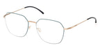 ic! Berlin Ada Rose Gold Aqua Circle Glasses