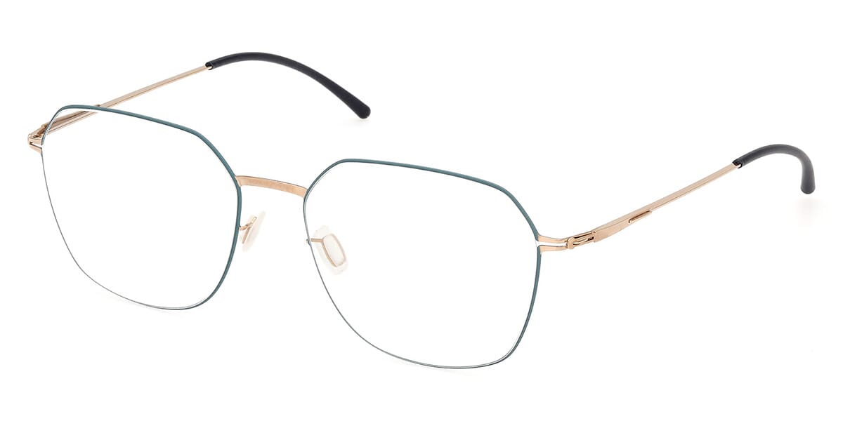 ic! Berlin Ada Rose Gold Aqua Circle Glasses