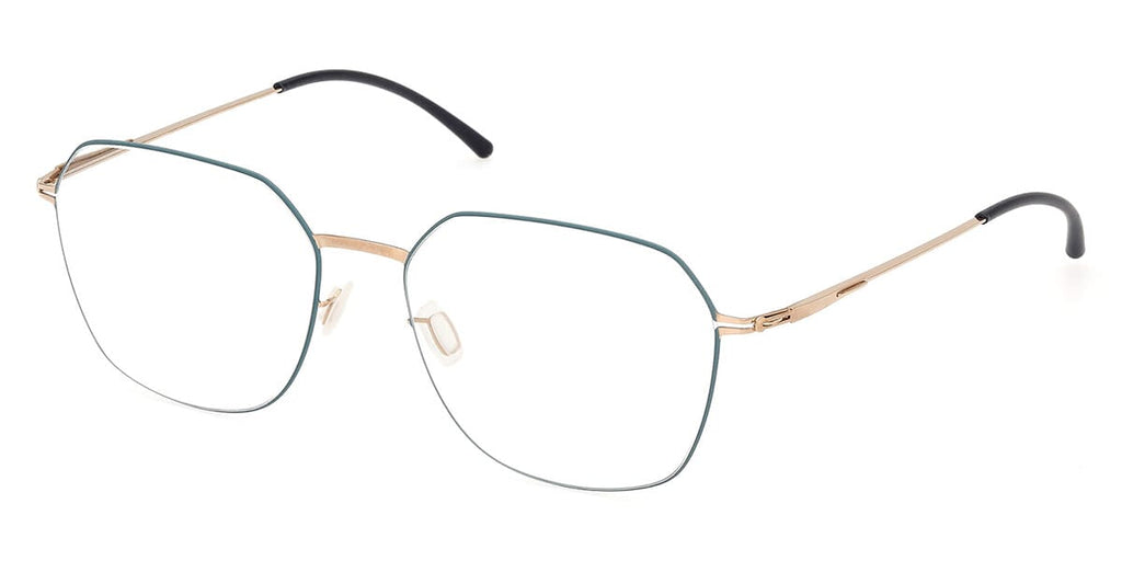 ic! Berlin Ada Rose Gold Aqua Circle Glasses