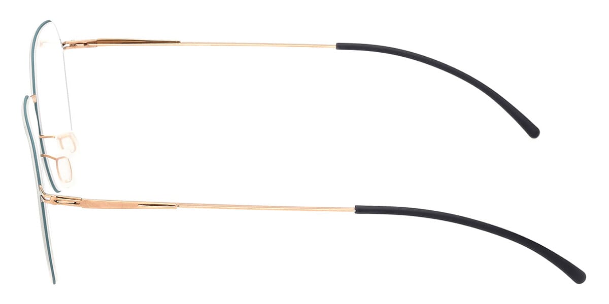 ic! Berlin Ada Rose Gold Aqua Circle Glasses