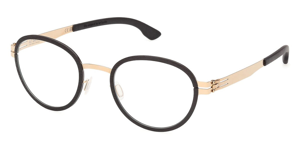 ic! Berlin Gallium Black with Rose Gold Glasses